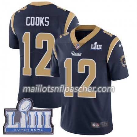 Maillot Los Angeles Rams Brandin Cooks 12 Nike Bleu 2019 Super Bowl LIII - Homme